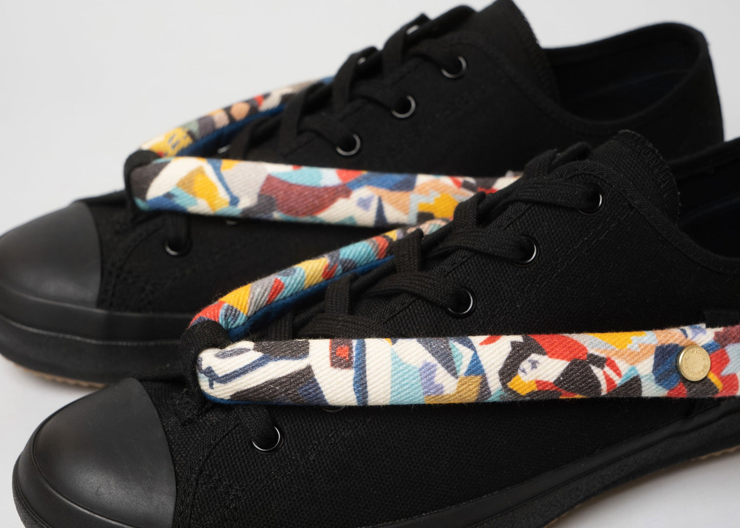 HANAO SHOES_KYOYUZEN(群衆文様)_Black_アップ