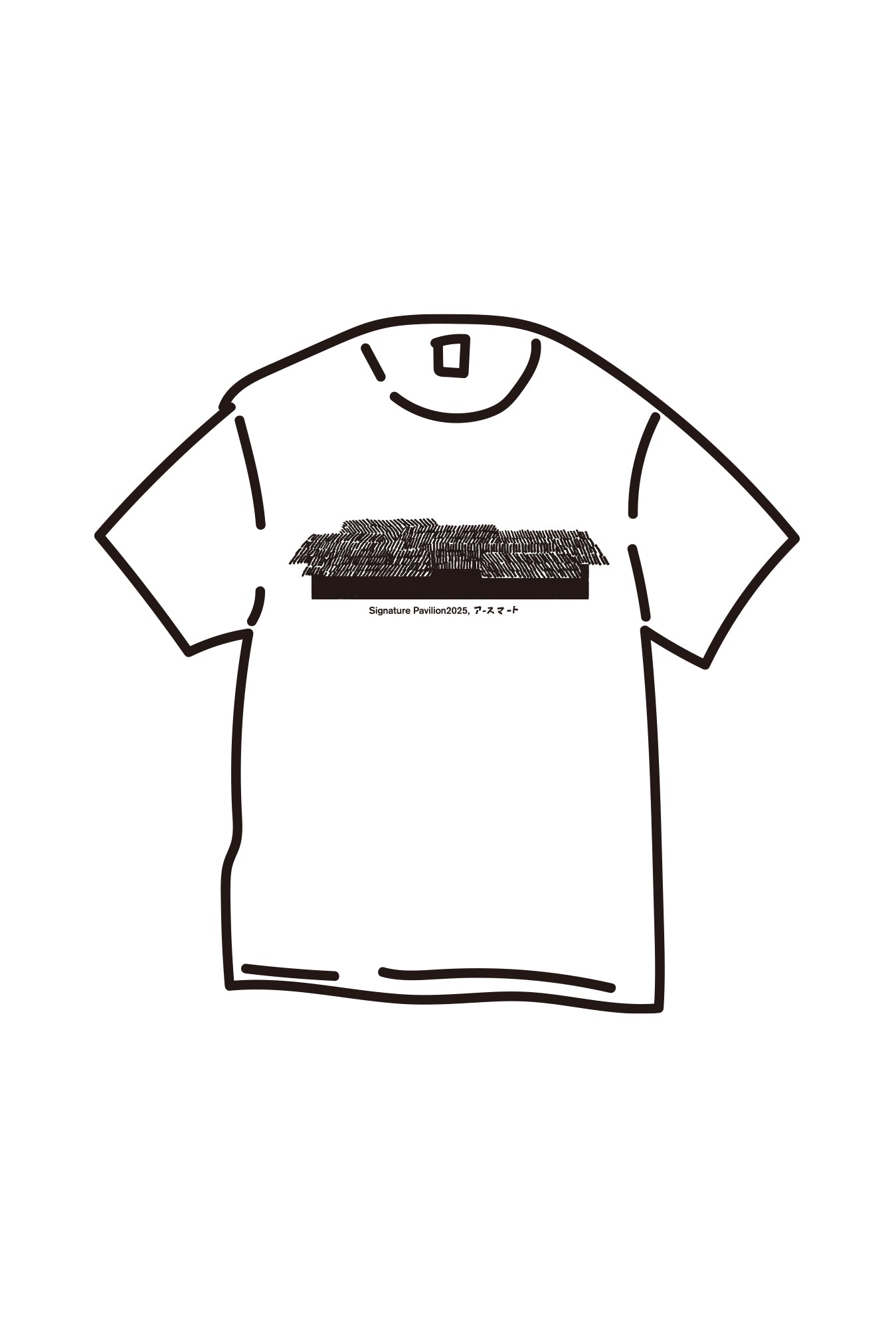 【Tシャツ(白)】 パビリオンシルエット