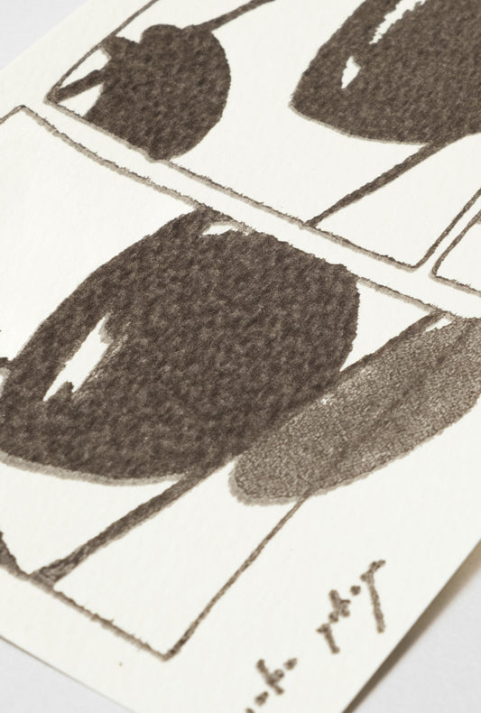 【waka yokoya】イカ墨ポストカード