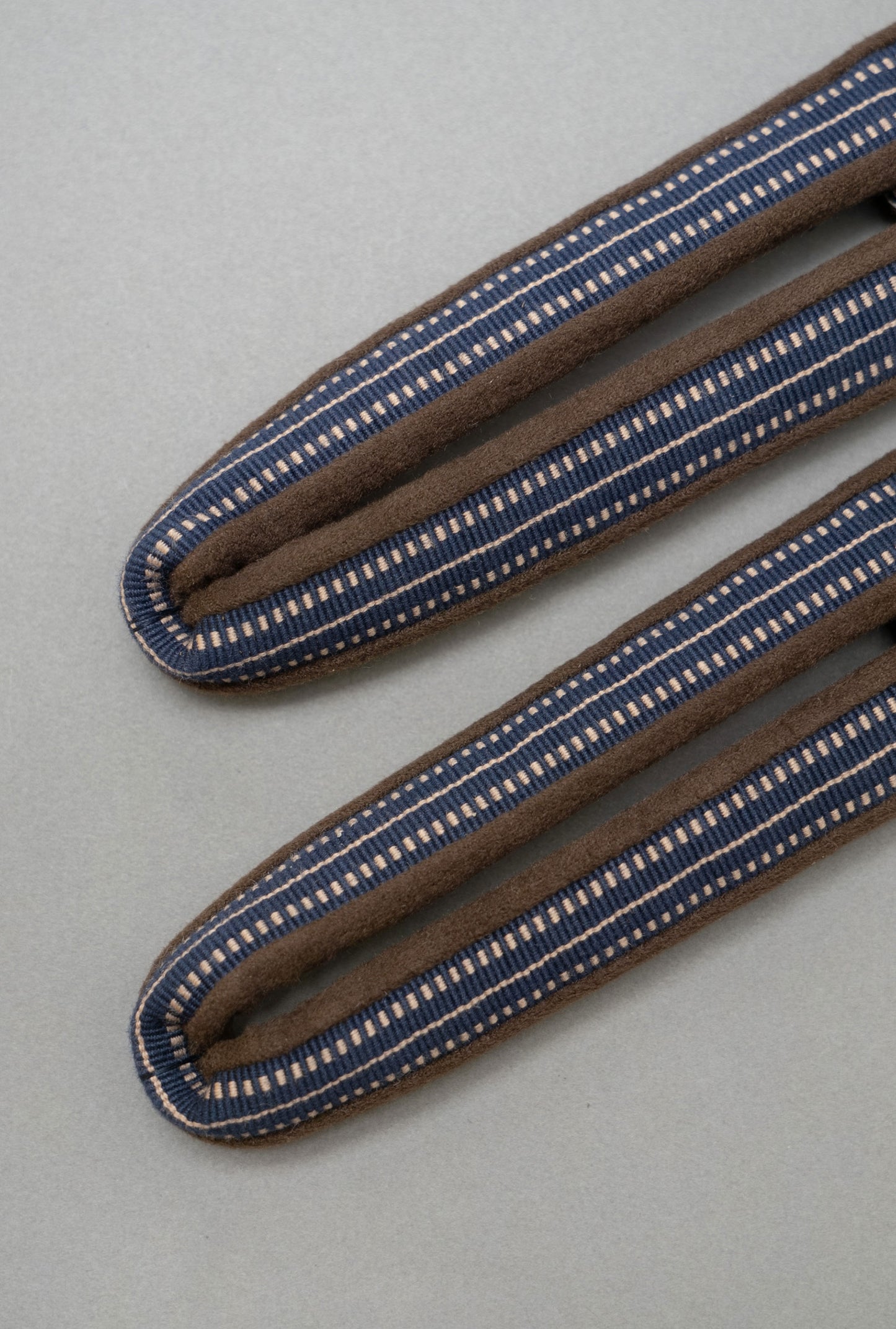 HANAO_KYOSANADAHIMO (sanada braid)_stripe / navy brown