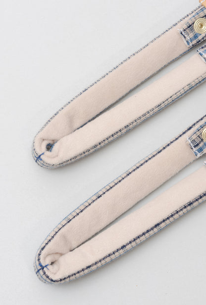 HANAO SHOES＿BOTAORI（格子 青）