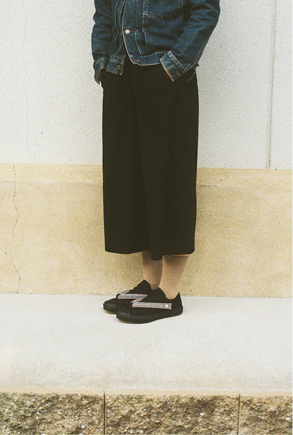 HANAO SHOES＿BOTAORI（格子 青）