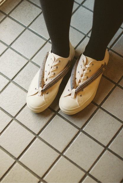 HANAO SHOES＿BOTAORI（格子 青）