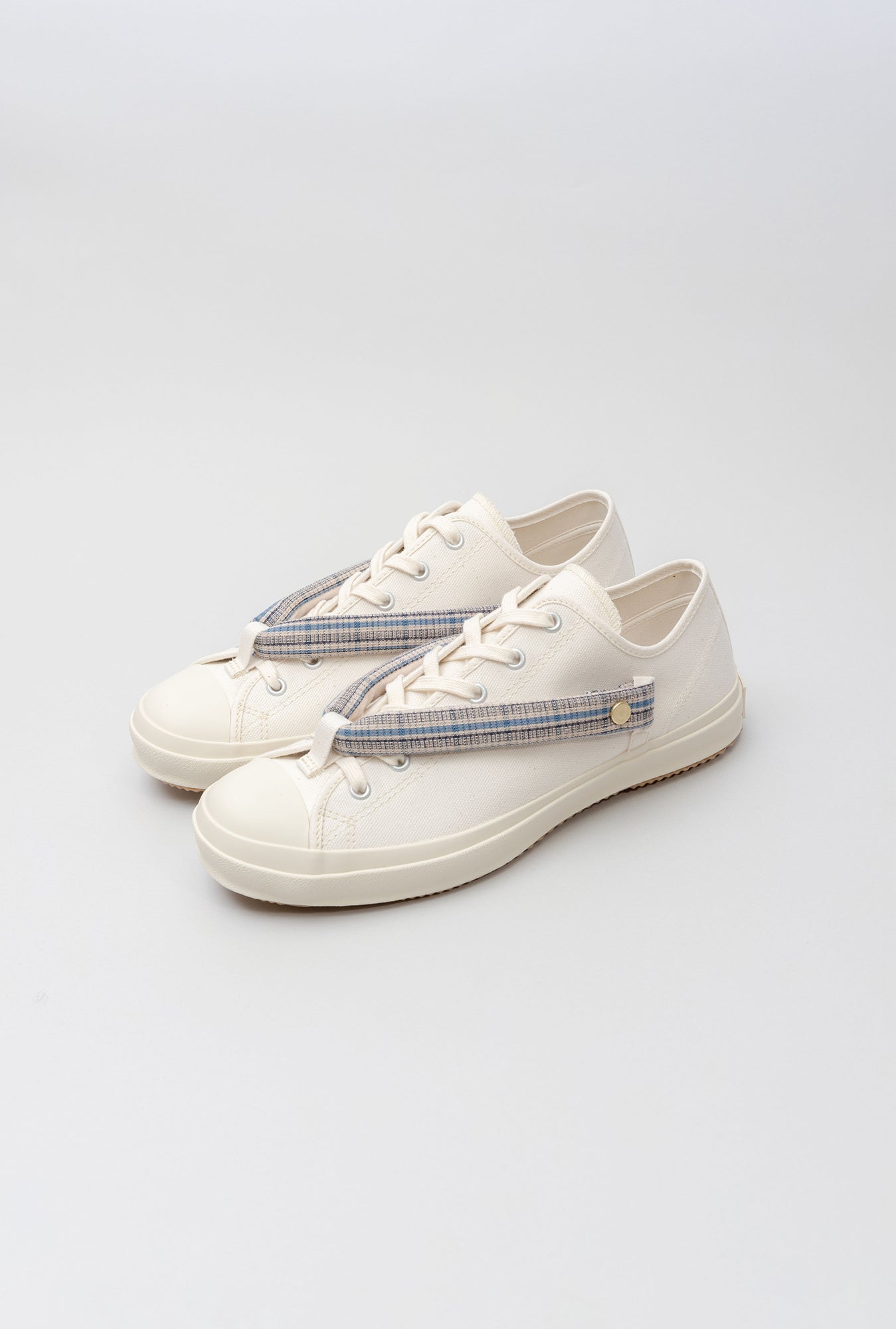 HANAO SHOES＿BOTAORI（格子 青）