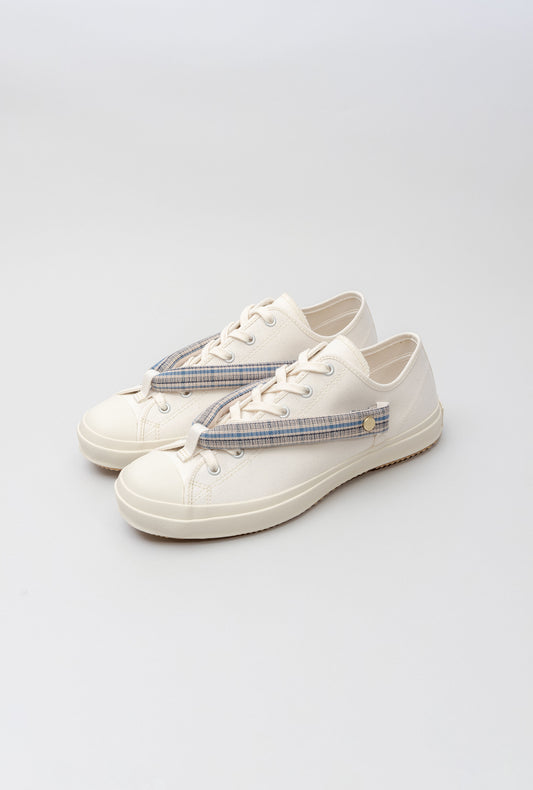 HANAO SHOES＿BOTAORI（格子 青）