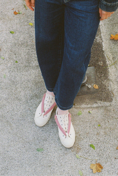 HANAO SHOES＿BOTAORI（縞 赤）