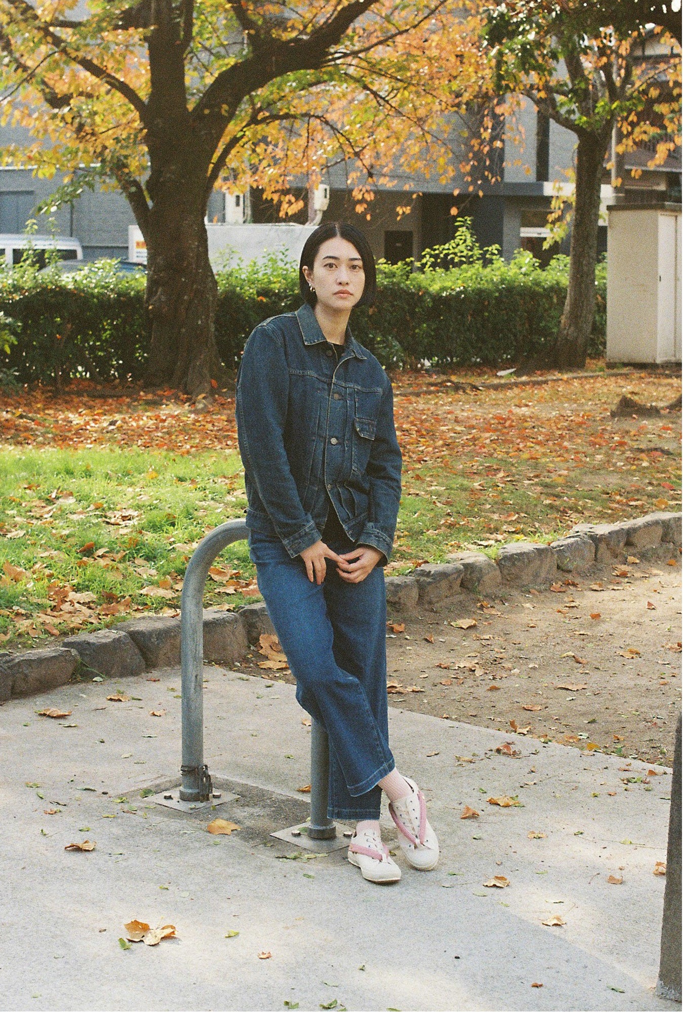 HANAO SHOES＿BOTAORI（縞 赤）