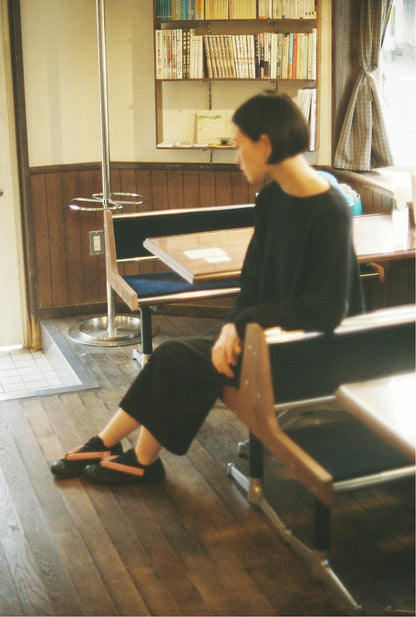 HANAO SHOES＿BOTAORI（縞 赤）