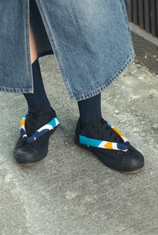 HANAO SHOES_MINO TSUTSUHIKI HONZOME (Mino Tsutsuhiki Hand-Dyeing)