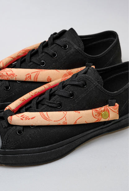 HANAO SHOES_KYOYUZEN (dyeing)_SUZUME and INAHO (sparrow and ear of rice plant)