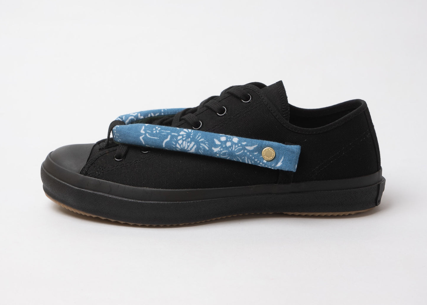 HANAO SHOES＿SHOAI HIYA ZOME（花 / 緑）_Black_正面