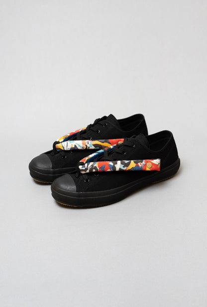 HANAO SHOES＿KYOYUZEN（群衆文様）_Black_引き