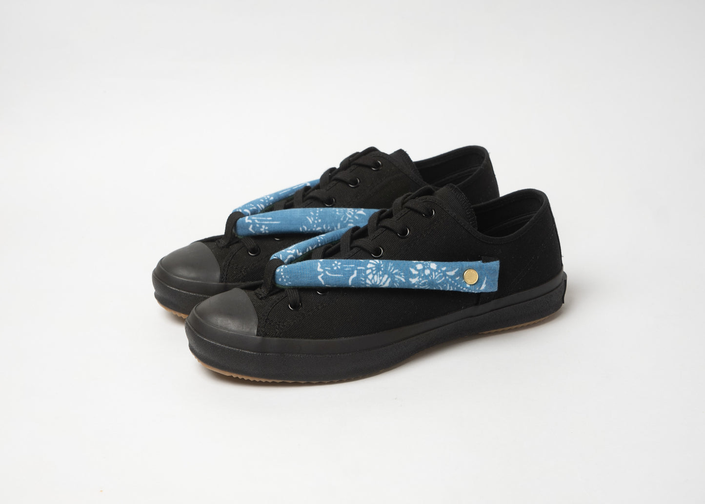 HANAO SHOES＿SHOAI HIYA ZOME（花 / 緑）_Black_引き