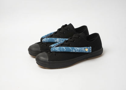 HANAO SHOES＿SHOAI HIYA ZOME（花 / 藤色）_Black_引き