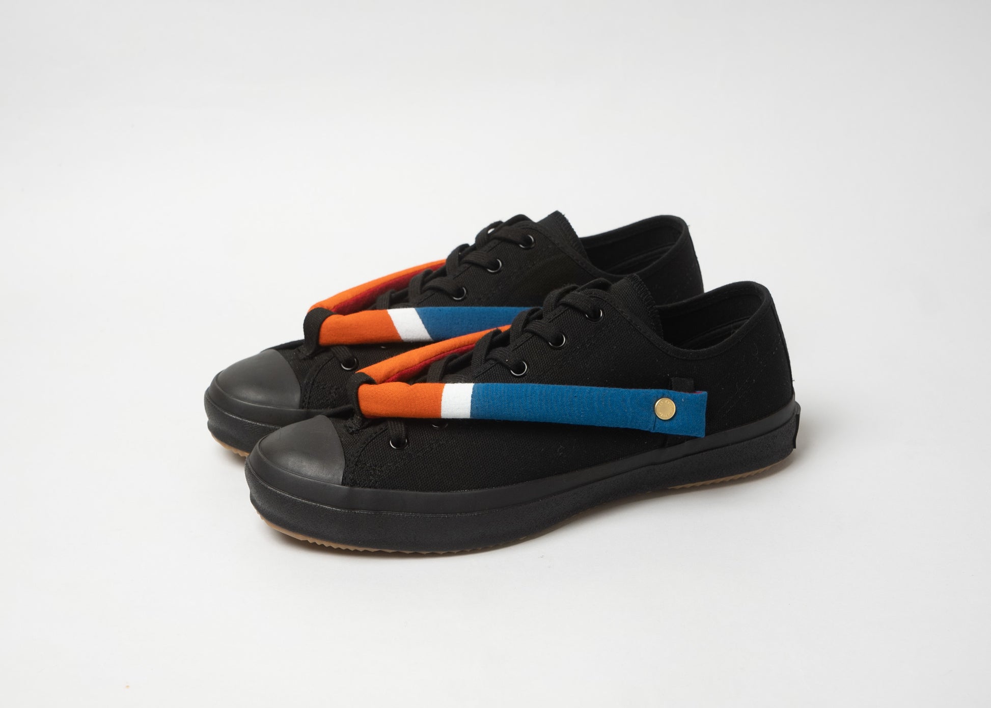 HANAO SHOES＿MINO TSUTSUBIKI HONZOME（橙）_Black_引き