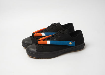 HANAO SHOES＿MINO TSUTSUBIKI HONZOME（橙）_Black_引き