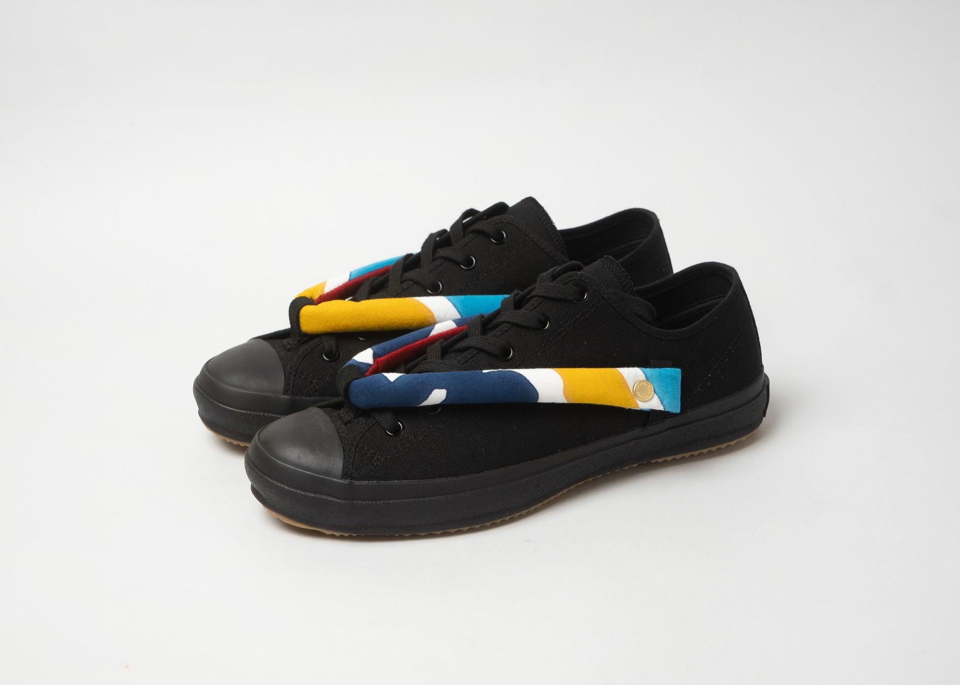 HANAO SHOES＿MINO TSUTSUBIKI HONZOME（黄青）_Black_引き