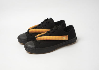 HANAO SHOES＿ISEMOMEN（赤朽葉）_Black_引き