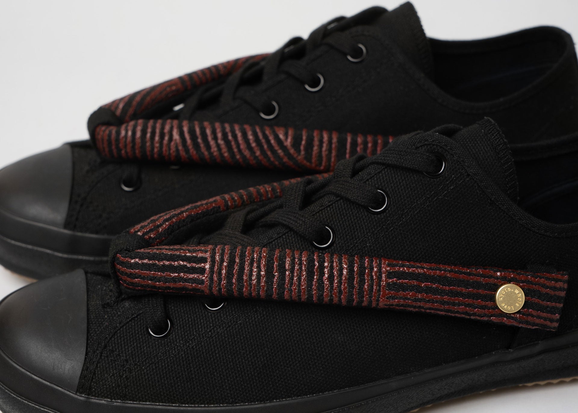 HANAO SHOES＿KYOYUZEN（漆染）_Black_アップ