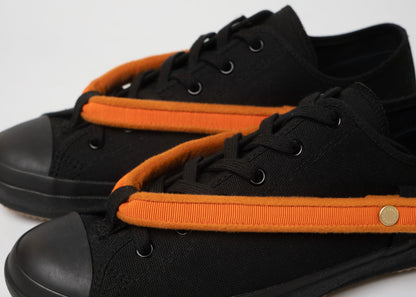 HANAO SHOES＿KYOSANADAHIMO（橙）_Black_アップ