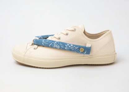 HANAO SHOES＿SHOAI HIYA ZOME（花 / 緑）_White_正面