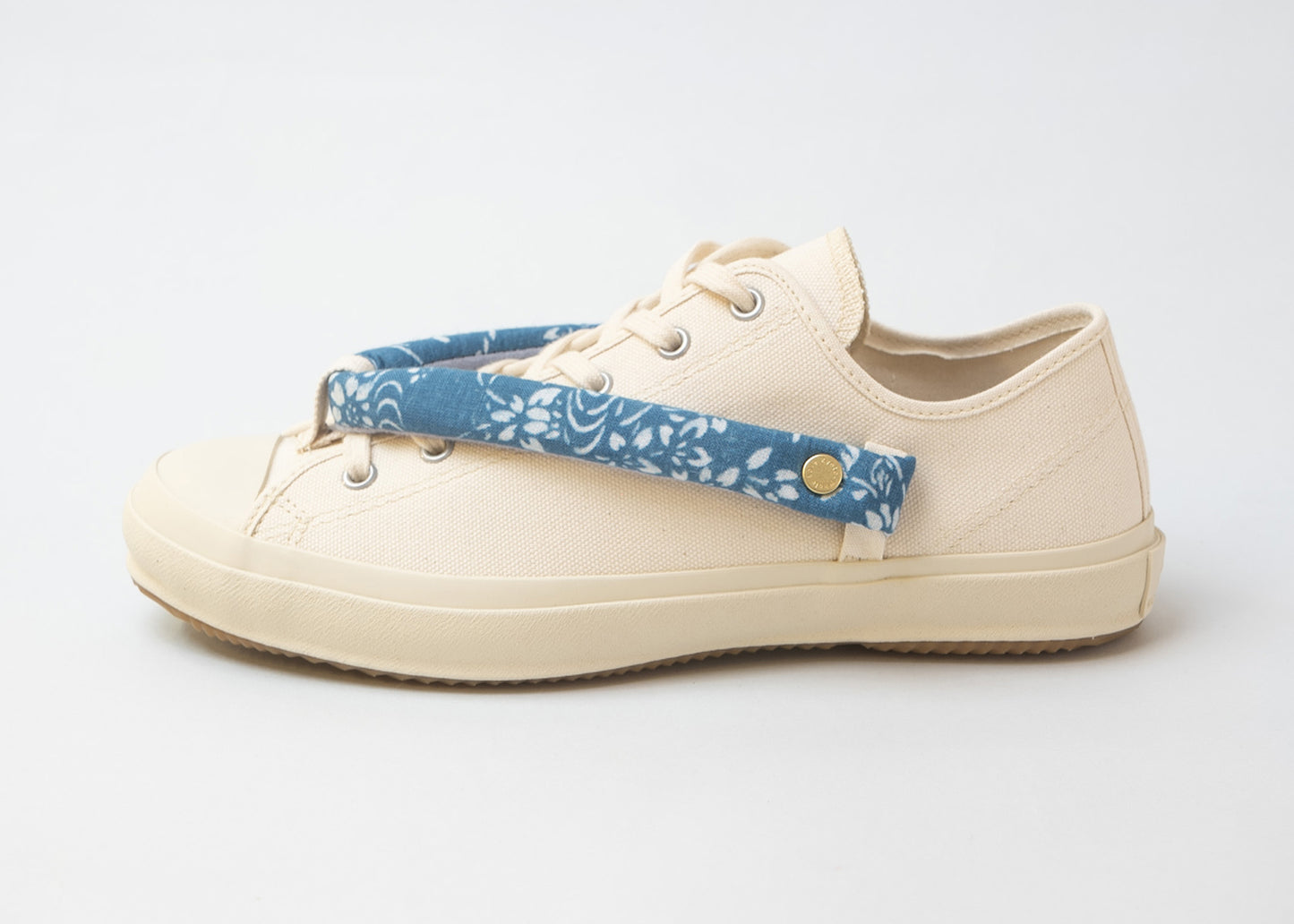 HANAO SHOES＿SHOAI HIYA ZOME（花 / 藤色）_White_正面