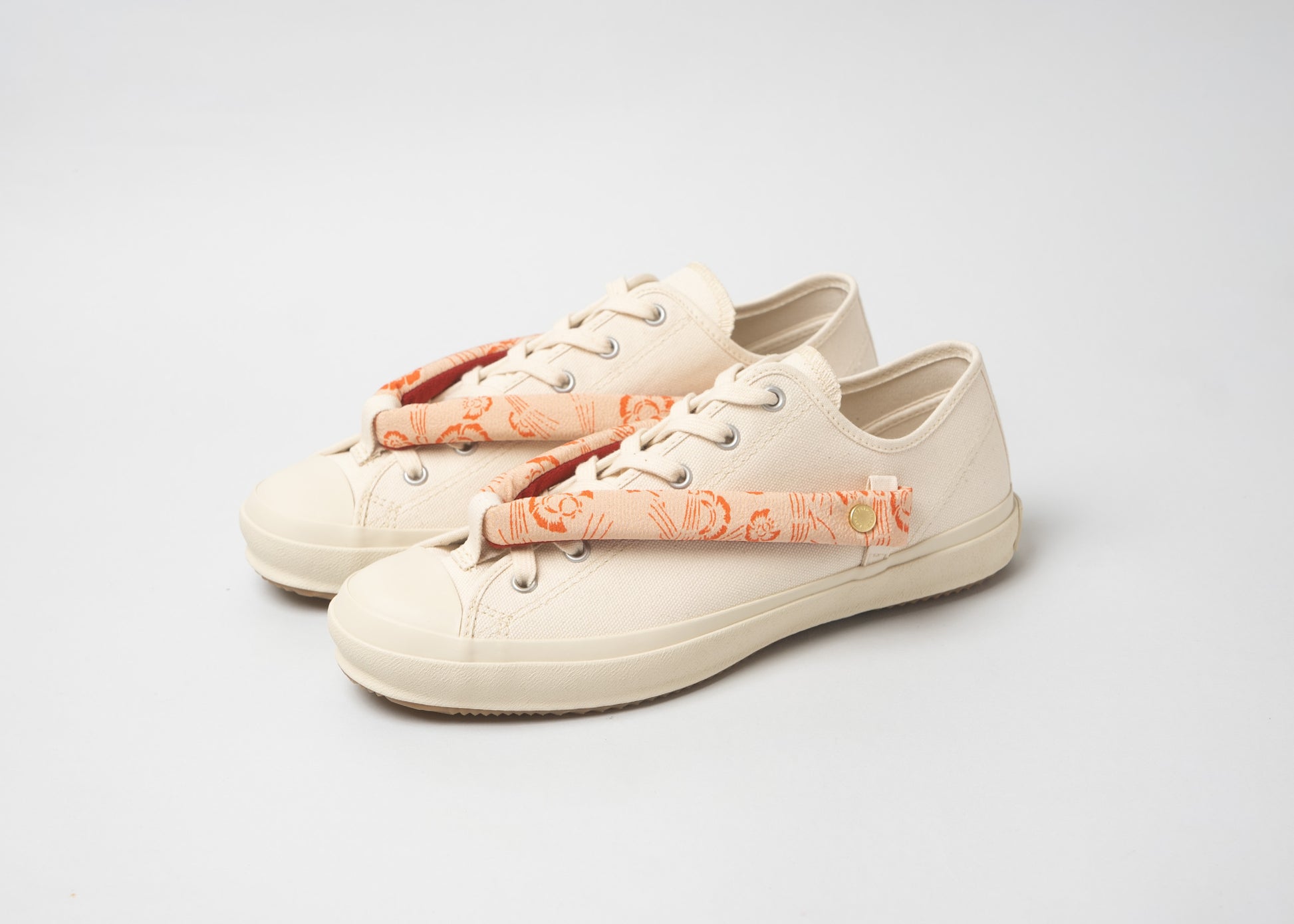 HANAO SHOES＿KYOYUZEN（雀と稲穂）_White_引き