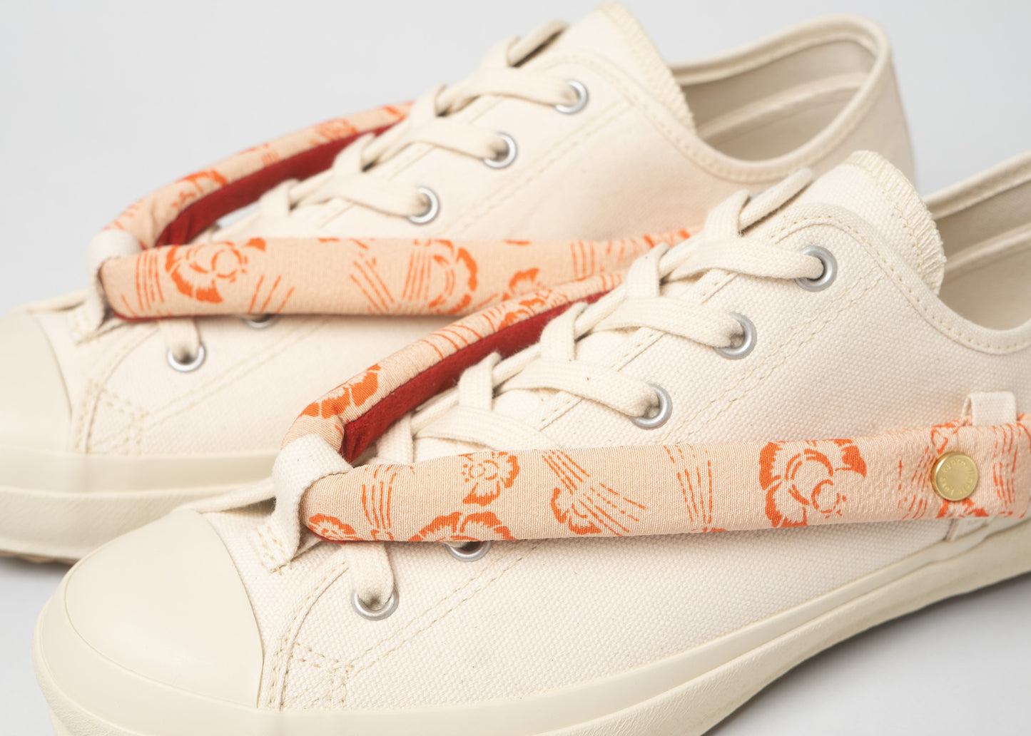 HANAO SHOES＿KYOYUZEN（雀と稲穂）_White_アップ