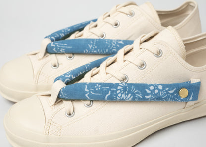 HANAO SHOES＿SHOAI HIYA ZOME（花 / 緑）_White_アップ