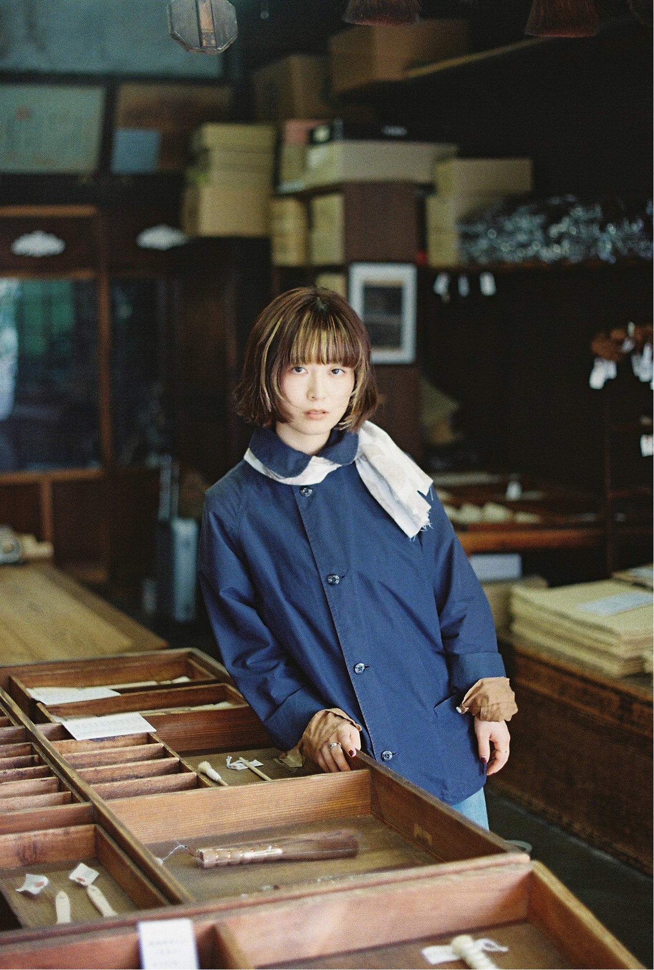 TENUGUI_KASHIKIGATA_violet (Japanese sweets wooden mold)