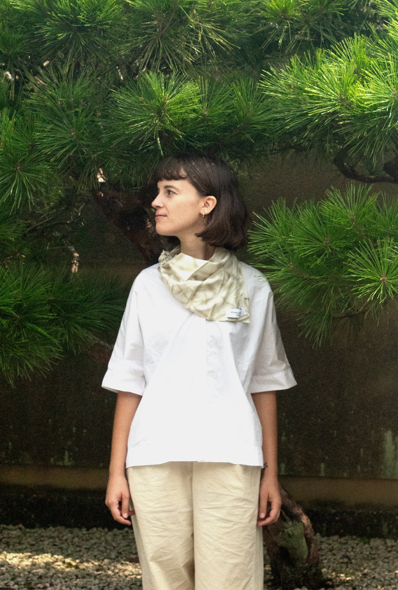 TOCHU SEKKA-SHIBORI (tie‐dyed)_Stole (sage green)